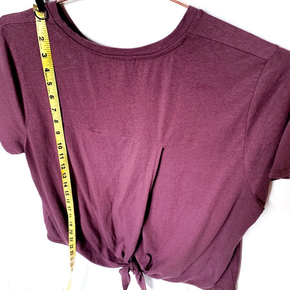 NWOT madewell knot back tee manor purple color - Picture 4 of 5